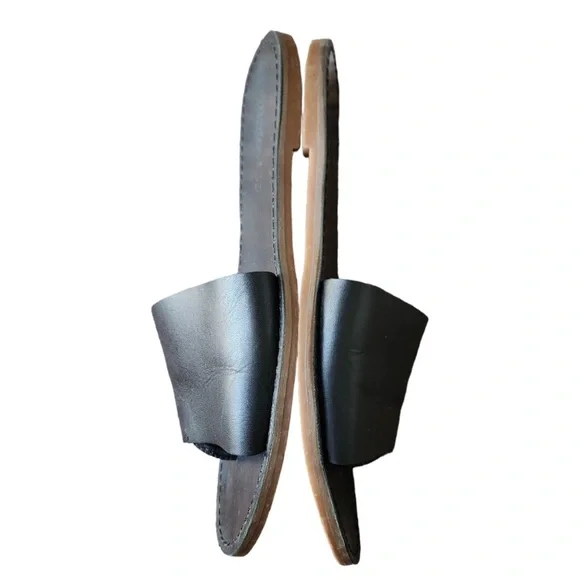 Madewell Boardwalk Post Slide Sandal True Black size 8 - Picture 4 of 7